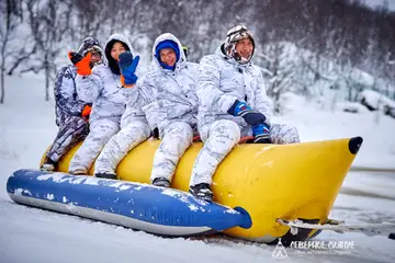 Snow banana ride — 3 km