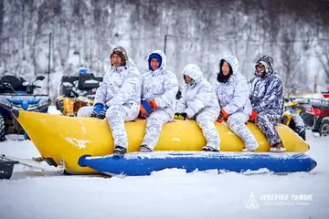 Snow banana ride — 3 km