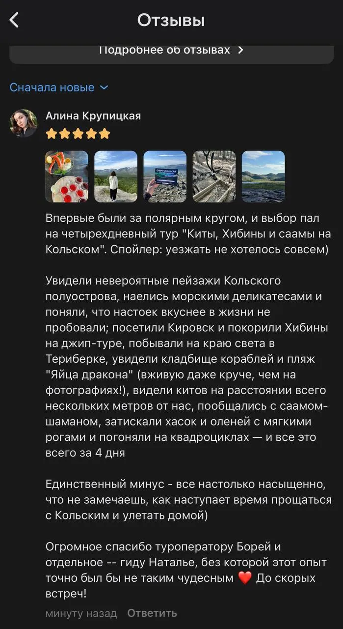 Скриншот отзыва гостя 2