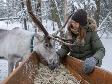 Встреча с хаски и оленями